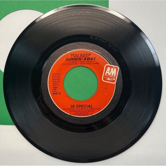 38 Special You Keep Runnin Away / Prisoners of Rock 45 Vinyl 80s Classic Rock - Picture 4 of 6